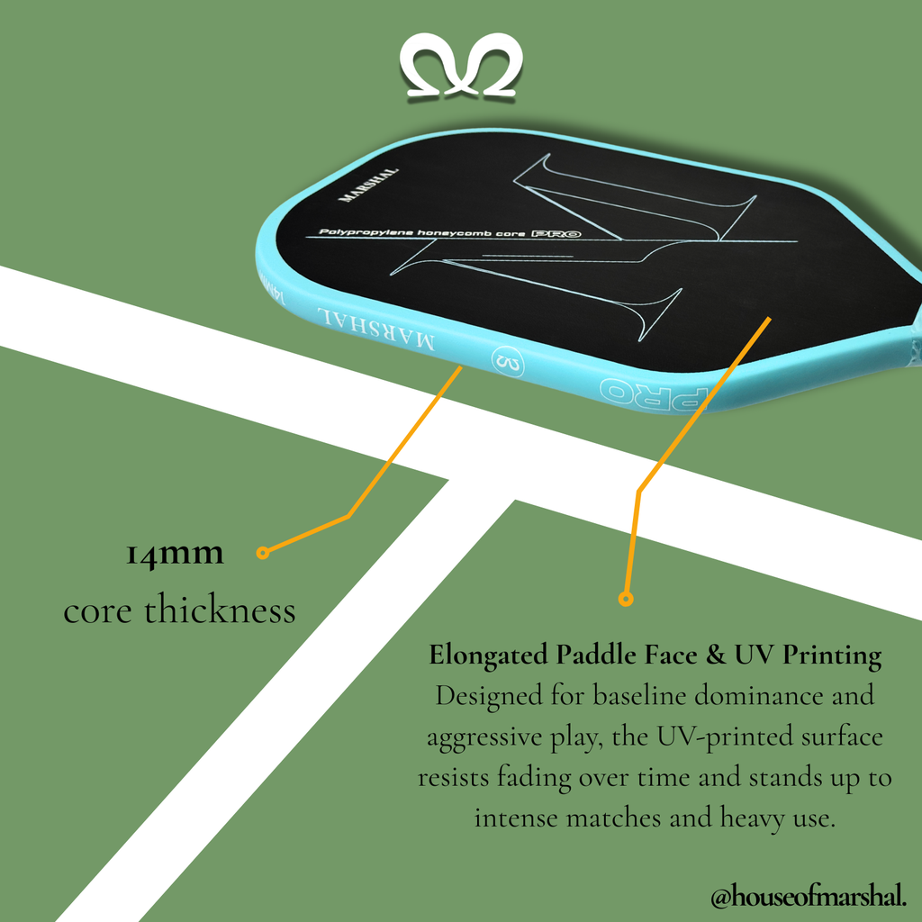 'Poly-Crafted' T700 Carbon Fiber 14MM Pickleball Paddle
